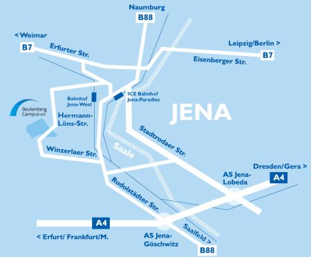 Karte Jena Zentrum
